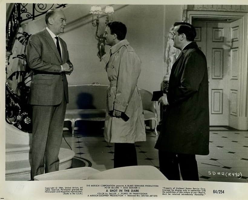 Peter Sellers, George Sanders, and Graham Stark in A Shot in the Dark (1964)