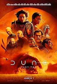 Javier Bardem, Josh Brolin, Stellan Skarsgård, Rebecca Ferguson, Dave Bautista, Austin Butler, Timothée Chalamet, Zendaya, Florence Pugh, and Souheila Yacoub in Dune: Part Two (2024)