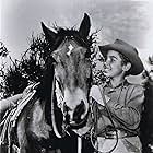 Mark McCain (Johnny Crawford) with his horse Blueboy (Bosco) during the first season of The Rifleman (1958-1959).