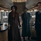 Dan Fogler, William Nadylam, Jessica Williams, Victoria Yeates, and Callum Turner in Fantastic Beasts: The Secrets of Dumbledore (2022)