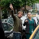 Elizabeth Olsen and Gareth Edwards in Godzilla (2014)