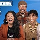 Ally Maki, Randall Park, Justin H. Min, and Sherry Cola in Burning Questions with 'Shortcomings' (2023)