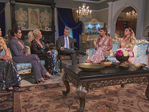 Andy Cohen, Jennifer Aydin, Jackie Goldschneider, Teresa Giudice, Melissa Gorga, Dolores Catania, and Margaret Josephs in The Real Housewives of New Jersey (2009)