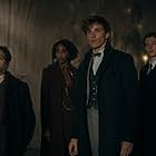 Dan Fogler, Eddie Redmayne, Jessica Williams, and Callum Turner in Fantastic Beasts: The Secrets of Dumbledore (2022)