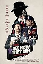 Adrien Brody, Sam Rockwell, David Oyelowo, Reece Shearsmith, Saoirse Ronan, Pippa Bennett-Warner, Ruth Wilson, Sian Clifford, Pearl Chanda, Harris Dickinson, Jacob Fortune-Lloyd, and Charlie Cooper in See How They Run (2022)