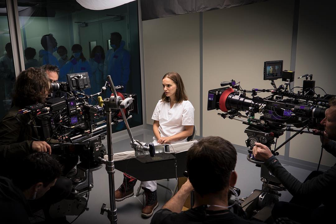 Natalie Portman and Alex Garland in Annihilation (2018)