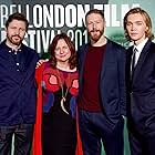 Andrew Haigh, Tristan Goligher, Charlie Plummer, and Clare Stewart at an event for Lean on Pete (2017)