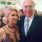 Gennefer Gross and Larry David at the 66th Annual Primetime Emmys HBO After Party