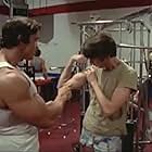 Arnold Schwarzenegger and Bud Cort in Pumping Iron (1977)