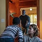 Djimon Hounsou, Millicent Simmonds, and Silas Pereira-Olson in A Quiet Place Part II (2020)