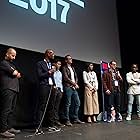 David McFarland, Aml Ameen, Lucy Griffiths, Anthony Onah, Justin Begnaud, Nicholas Horton, Kishori Rajan, and Braian Rivera Jimenez at an event for The Price (2017)