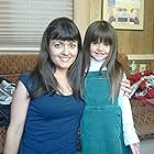 Danica McKellar and Lindsey Lamer on the set of "Love at The Christmas Table."