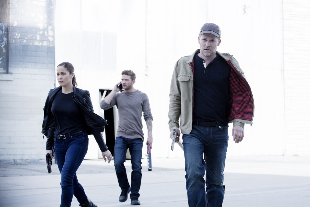 Ryan Phillippe, Todd Lowe, and Jaina Lee Ortiz in Shooter (2016)