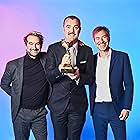 Jay Duplass (/name/nm0243231), Eduard Grau (/name/nm1880996), and Mark Duplass (/name/nm0243233) at The IMDb Portrait Studio at the 2022 Film Independent Spirit Awards