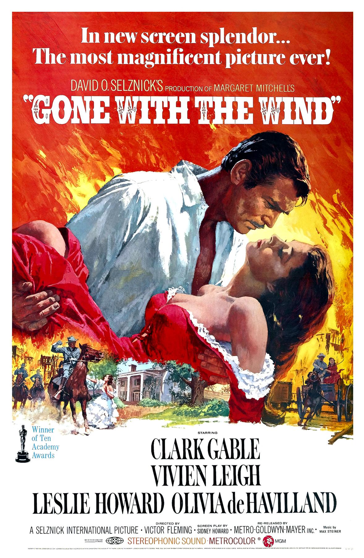 Clark Gable and Vivien Leigh in Gone with the Wind (1939)