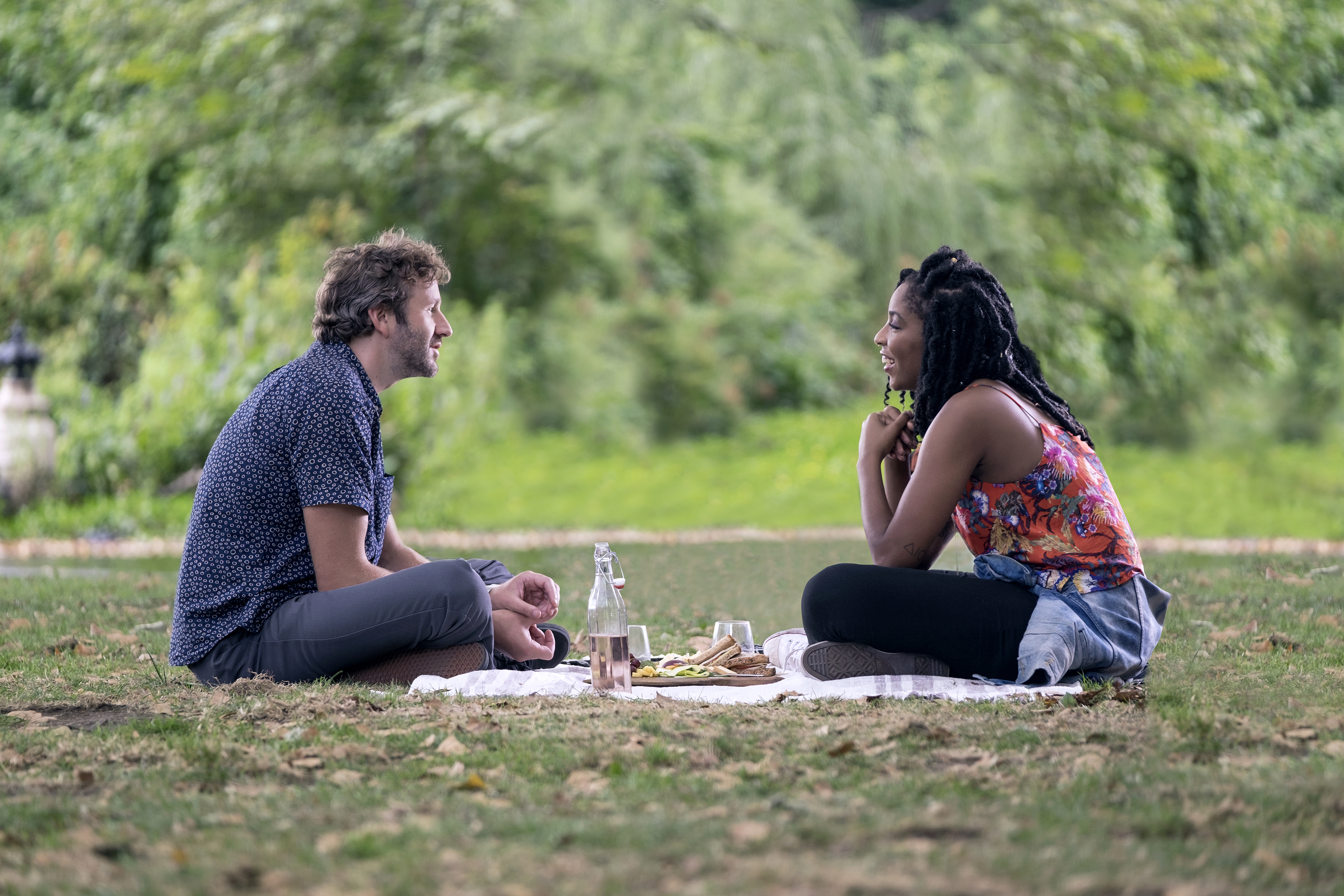 Chris O'Dowd and Jessica Williams in The Incredible Jessica James (2017)