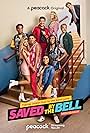 Elizabeth Berkley, John Michael Higgins, Mario Lopez, Belmont Cameli, Dexter Darden, Josie Totah, Alycia Pascual-Pena, Haskiri Velazquez, and Mitchell Hoog in Saved by the Bell (2020)