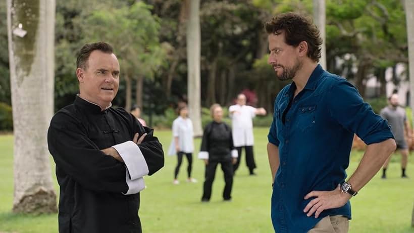 Darren Gilshenan and Ioan Gruffudd in Harrow (2018)