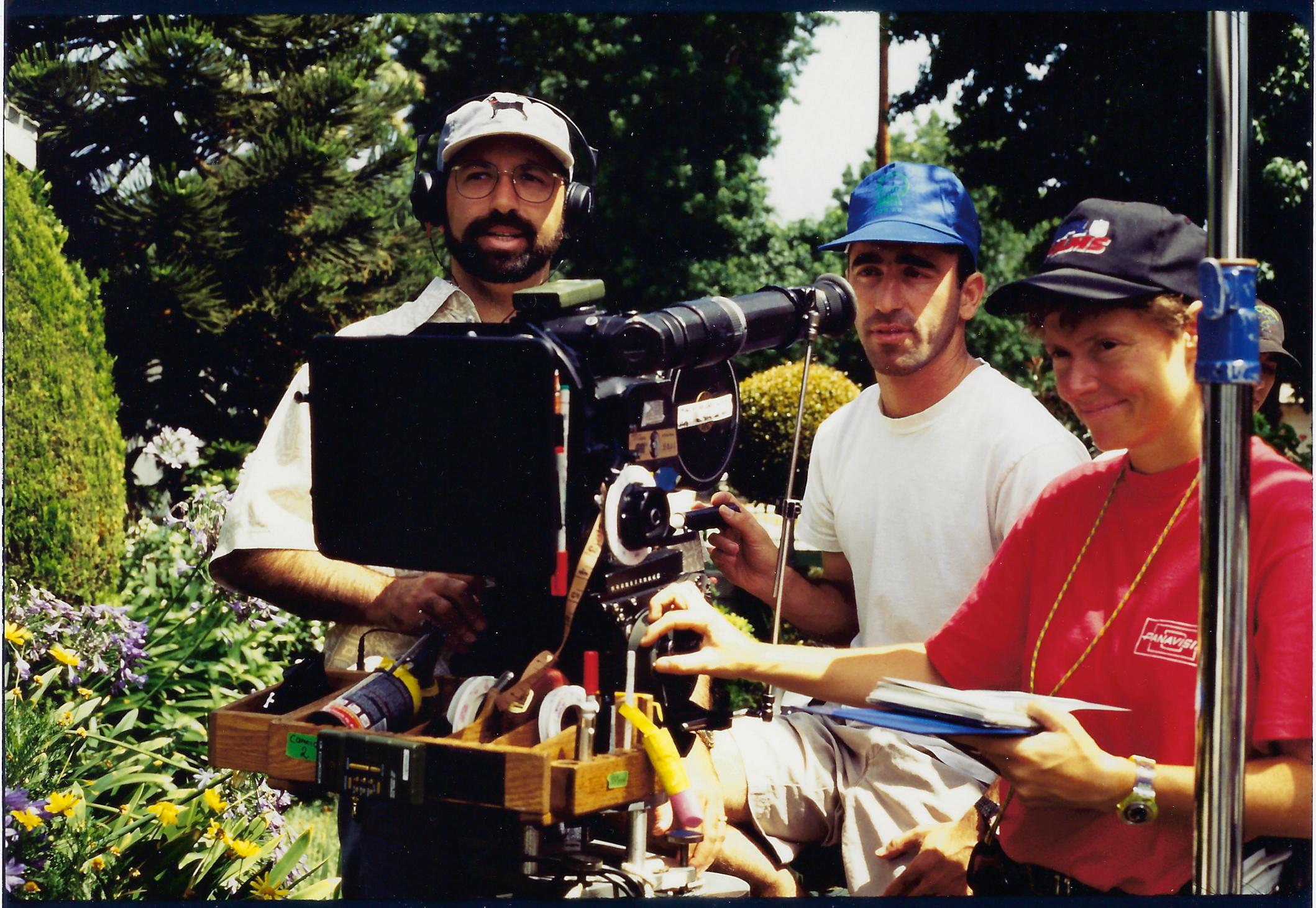 Gary Leva (L) with cinematographer Yoram Astrakhan (center) doing production of PLAN B.