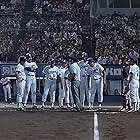 Tom Selleck, Dennis Haysbert, and Ken Takakura in Mr. Baseball (1992)