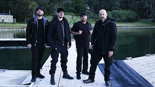 Aaron Goodwin, Jay Wasley, Zak Bagans, and Billy Tolley in Devil Island (2023)