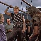 Kirk Douglas, Ernest Borgnine, Janet Leigh, James Donald, and Dandy Nichols in The Vikings (1958)