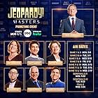 Matt Amodio, Andrew He, Sam Buttrey, Mattea Roach, Ken Jennings, James Holzhauer, and Amy Schneider in Jeopardy! Masters (2023)