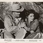 Maureen O'Hara and Brian Keith in The Deadly Companions (1961)