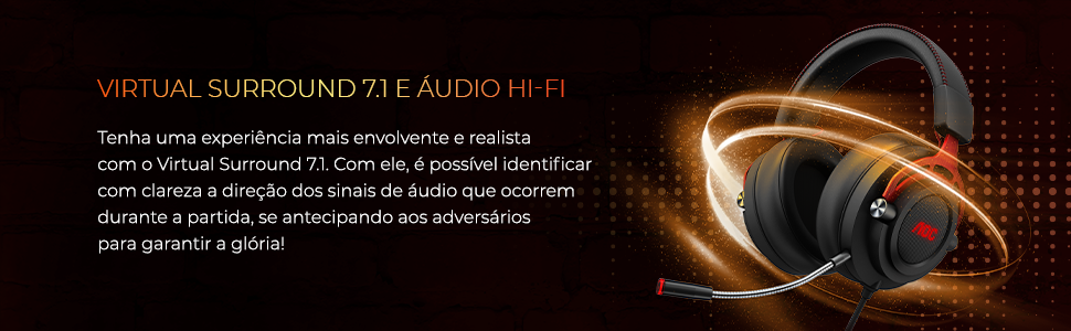 headset com fio, headset aoc, 50mm, headphone, microfone, luz rgb, headset usb, headset gamer