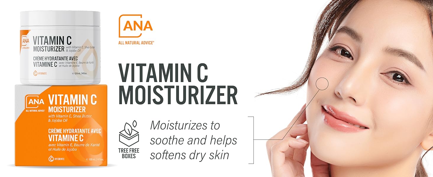 All Natural Advice Vitamin C Moisturizer for face, natural face care for women and men 