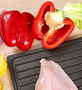 4T7 Defrosting Tray for Frozen Meat Quick Thawing, 8MM Extra Thick Plate Board for Steak Pork Chi...