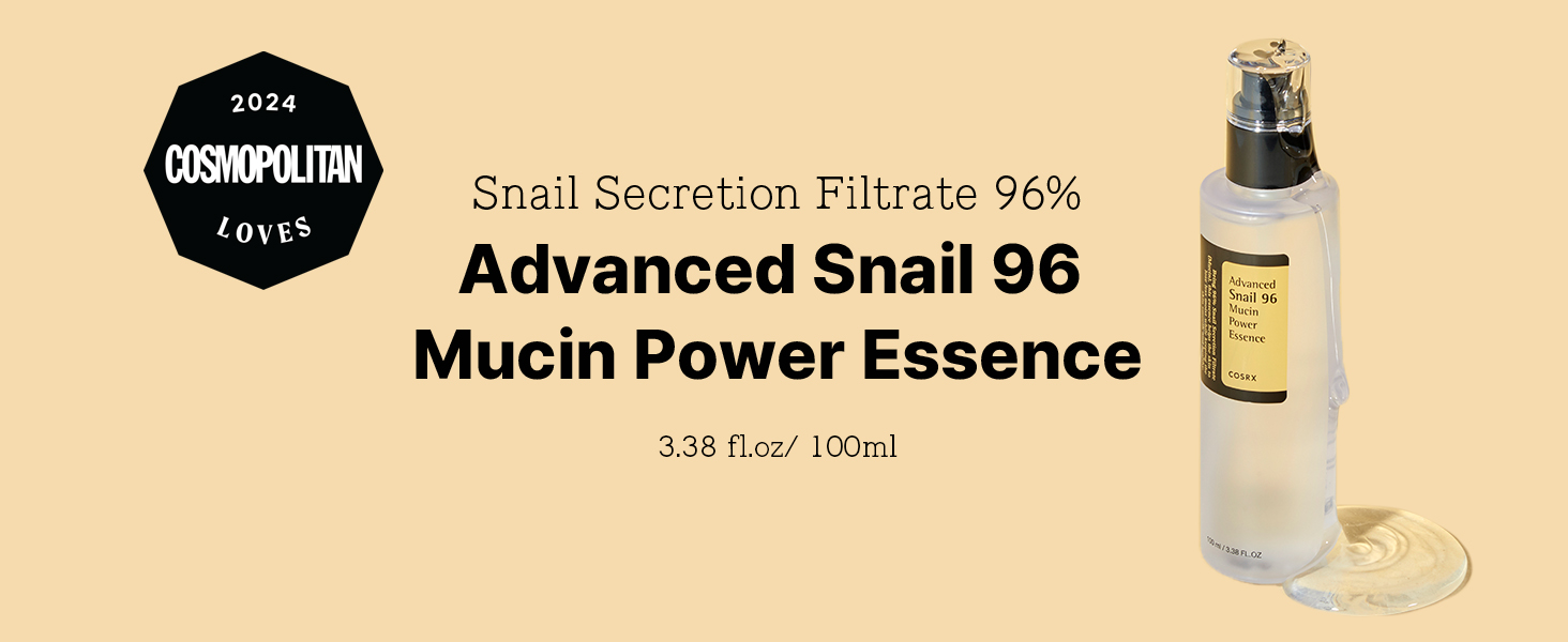 cosrx snail secretion filtrate 96% advanced 96 snail mucin power essence 100ml