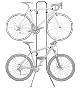 Two Bike Gravity Pole Stand by Delta Cycle - 2 Bike Storage Rack, No Drilling Required, Adjustabl...