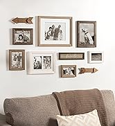 Kate and Laurel Bordeaux Expressions Wall Decor Collection, Set of 10, Industrial Farmhouse Finis...