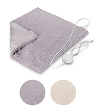 pureradiance ultra wide luxury heating pad faux fur micromink modern stylish sleek circular control