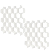 honeycomb drawer dividers white