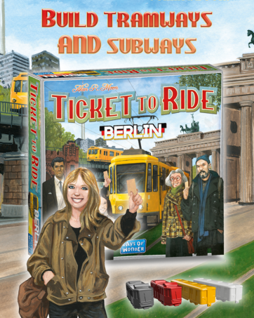 ticket to ride berlin board game for kids and adults train route building strategy game for family