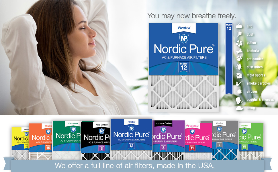 Nordic Pure, Air Filter, Air Conditioning, Furnace, Filters, AC