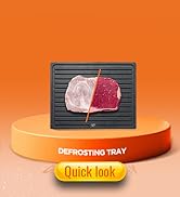 4T7 Defrosting Tray for Frozen Meat Quick Thawing, 8MM Extra Thick Plate Board for Frozen Meat