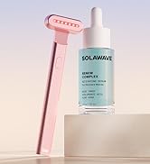 Solawave 4-in-1 Radiant Renewal Wand and Serum Bundle, Face Skincare Wand with Facial Massager, F...