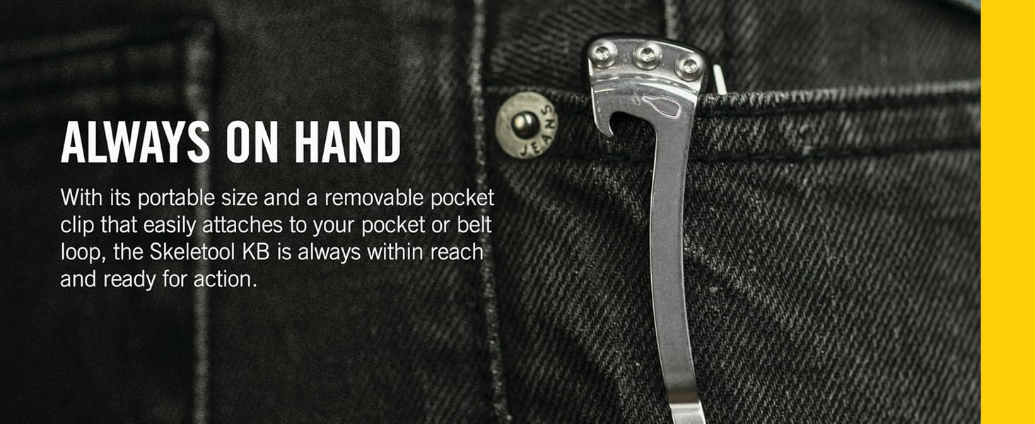 Always On Hand With its portable size and a removable pocket clip