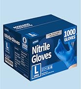 Supmedic Blue Nitrile Exam Gloves, 4.5 mil Powder-Free Latex-Free Disposable Medical Glove, 100/1...