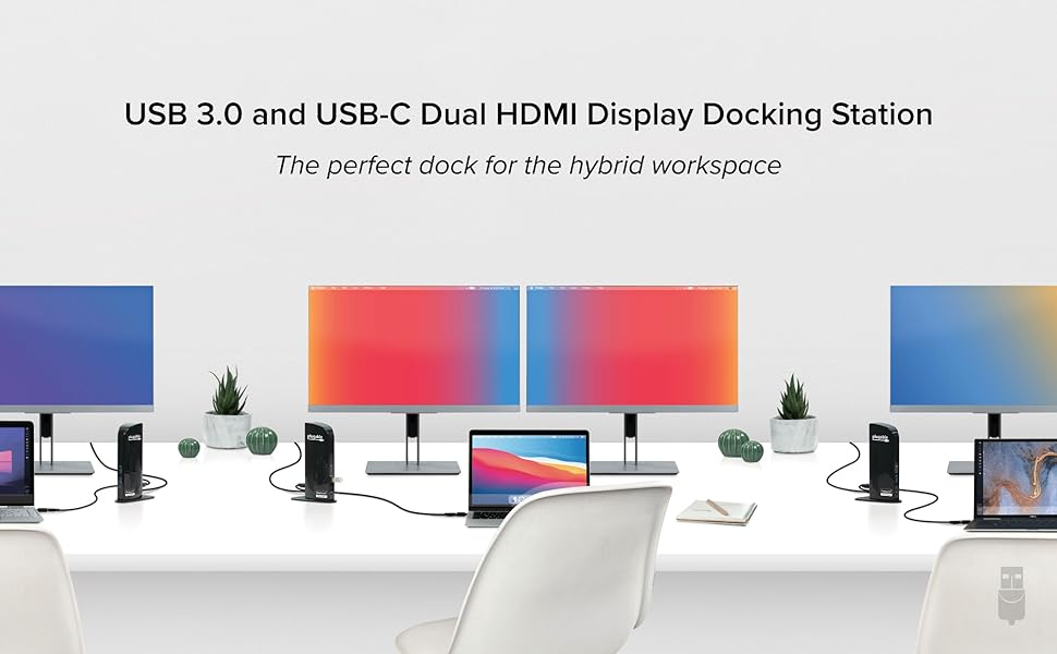 UD-3900C, usb c docking station, Dual Display, Dual Monitor