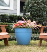 Dayton 16-inch and 20-inch planter in ocean blue color