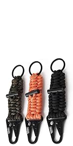 TITAN Survival’s 3-Pack of Tactical Paracord Keychains, made with SurvivorCord