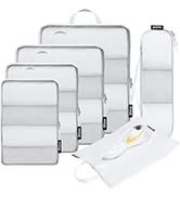 BAGAIL 4 Set/5 Set/6 Set Compression Packing Cubes Travel Accessories Expandable Packing Organizers