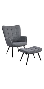 accent chair with Ottoman