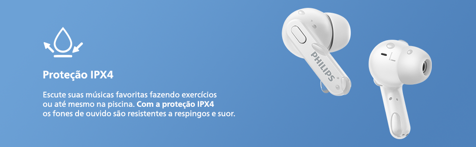 Fone TWS, Fone Philips, Sem Fio, Bluetooth, Som potente