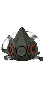 3M Half Facepiece Reusable Respirator 6300, Gases, Vapors, Dust, Paint, Cleaning, Grinding, Sawing