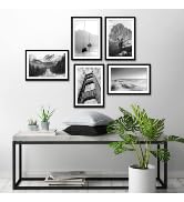 wall decor family portrait modern display living room bedroom office marcos fotos hanging desk